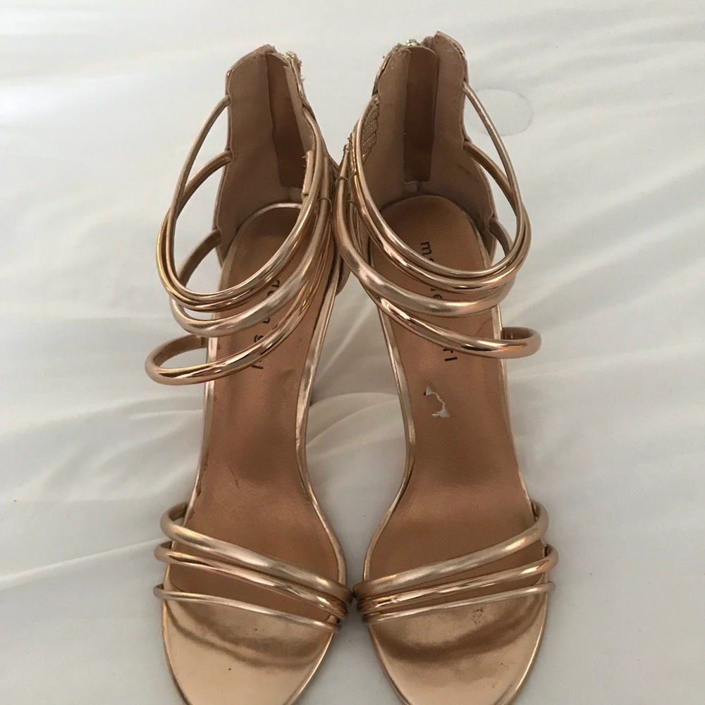 Rose gold copper heels